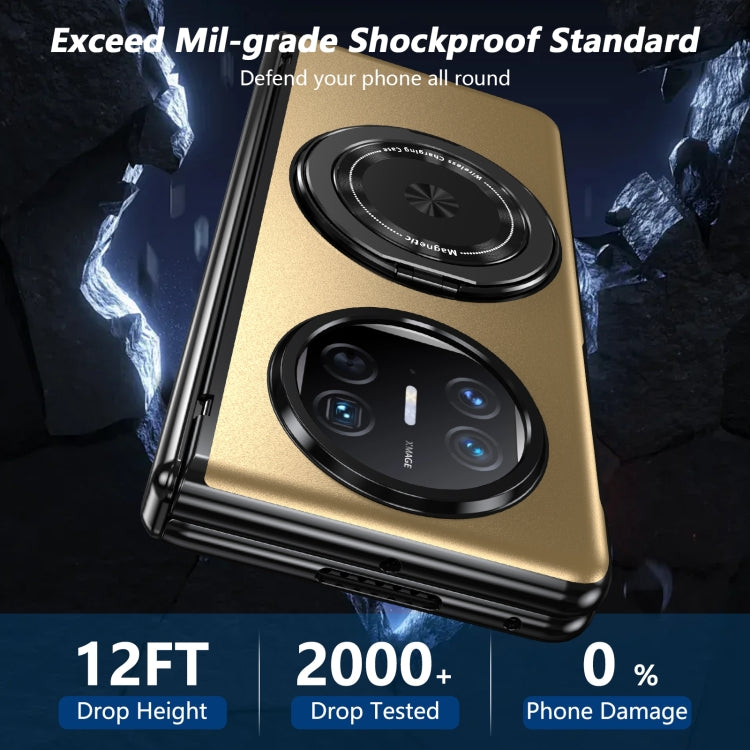 For Huawei Mate X5 Gold Medal Rotating Folding Series Ring Holder Phone Case(Gold) - Huawei Cases by PMC TechLife | Online Shopping South Africa | PMC TechLife | Buy Now Pay Later Mobicred