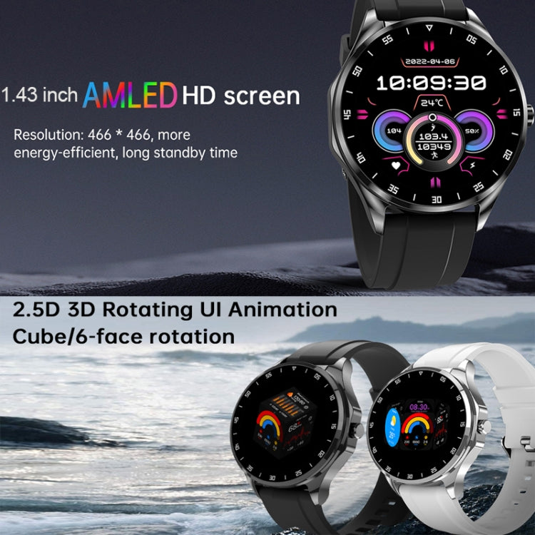 X20 1.43 inch IP67 Waterproof 2 in 1 Bluetooth Earphone Smart Watch(Black) - Smart Wristbands by PMC TechLife | Online Shopping South Africa | PMC TechLife | Buy Now Pay Later Mobicred
