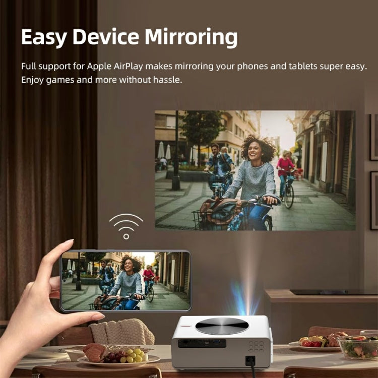 AUN AKEY7 MAX 1920x1080P HD Android LCD Projector US Plug(White) - LED Projector by AUN | Online Shopping South Africa | PMc TechLife | Buy Now Pay Later Mobicred