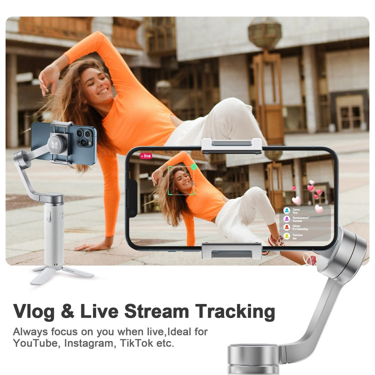 FUNSNAP Capture �� Aluminum Alloy Arm 3-Axis Handheld Phone Gimbal, Basic Version(Grey) - free shipping - PMC TechLife - Order now!