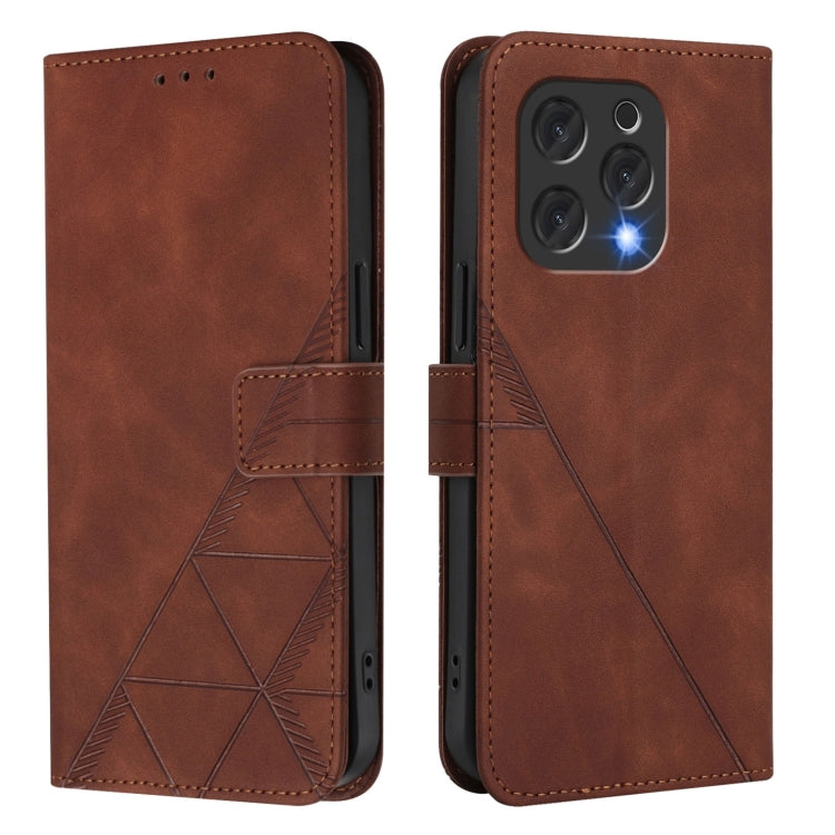 For Doogee N55 Plus Crossbody 3D Embossed Flip Leather Phone Case(Brown) - free shipping - PMC TechLife - Order now!