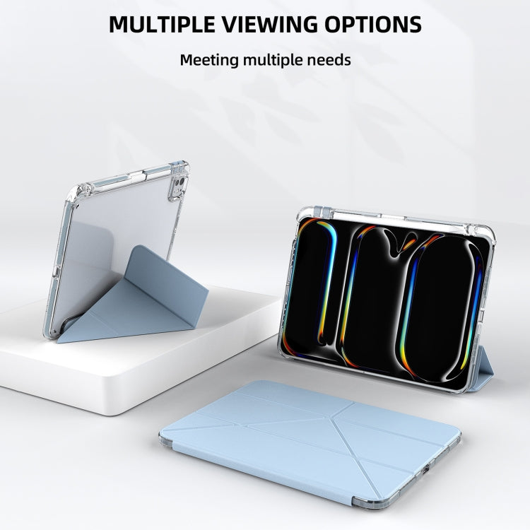 For iPad Air 11 2025 / 2024 mutural Y-Shape Deformation Leather Tablet Case(Pink) - free shipping - PMc TechLife - Order now!