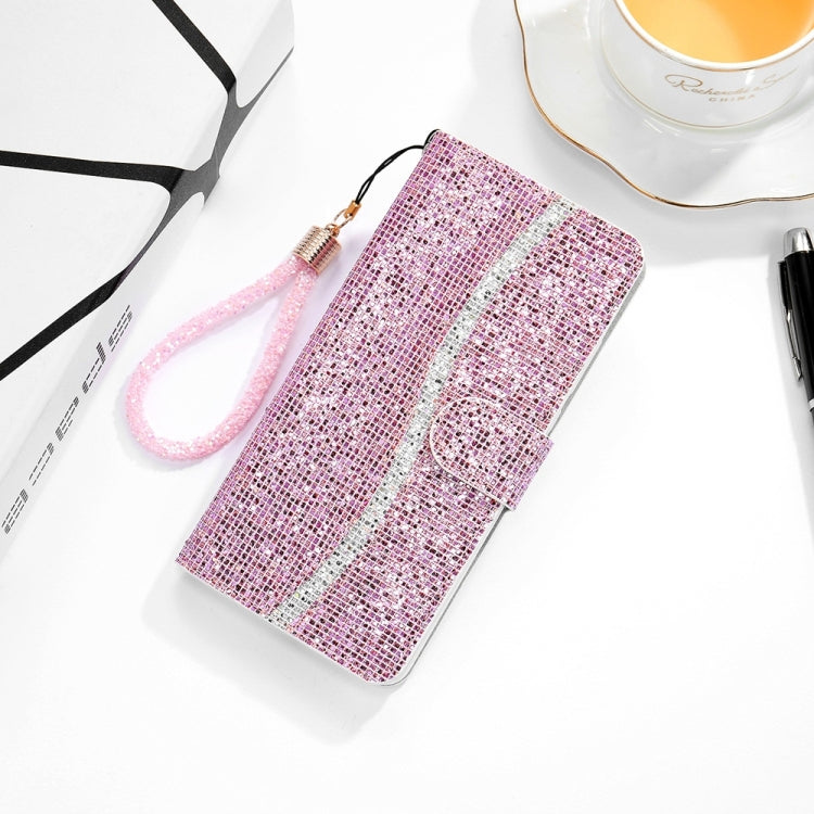 For Samsung Galaxy S25 Ultra 5G Glitter Powder Filp Leather Phone Case(Pink) - Galaxy S25 Ultra 5G Cases by PMC Jewellery | Online Shopping South Africa | PMC Jewellery | Buy Now Pay Later Mobicred