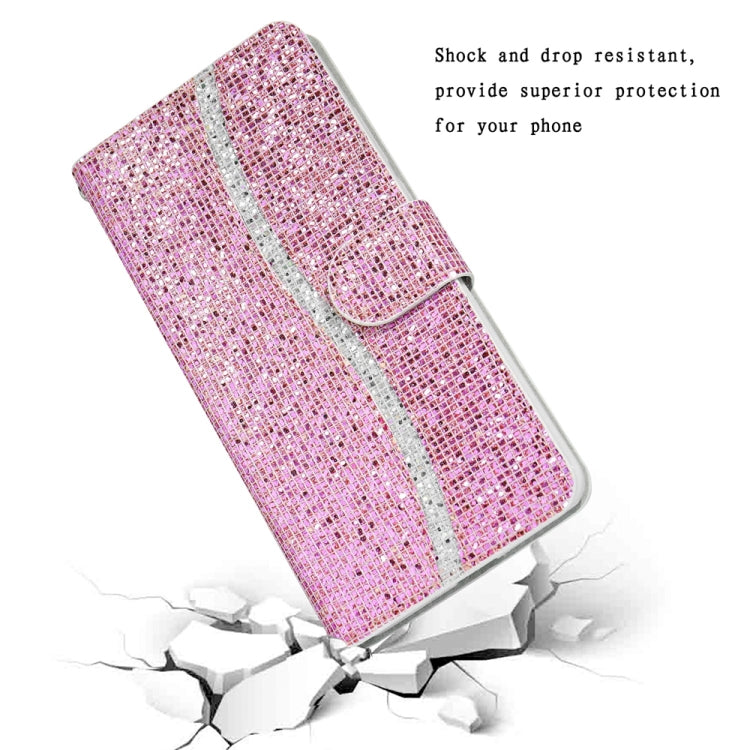 For Samsung Galaxy S25 Ultra 5G Glitter Powder Filp Leather Phone Case(Pink) - Galaxy S25 Ultra 5G Cases by PMC Jewellery | Online Shopping South Africa | PMC Jewellery | Buy Now Pay Later Mobicred