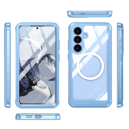 For Samsung Galaxy S25 5G Tempered Glass MagSafe Phone Case(Sky Blue) - Galaxy S25 5G Cases by PMC Jewellery | Online Shopping South Africa | PMC Jewellery | Buy Now Pay Later Mobicred