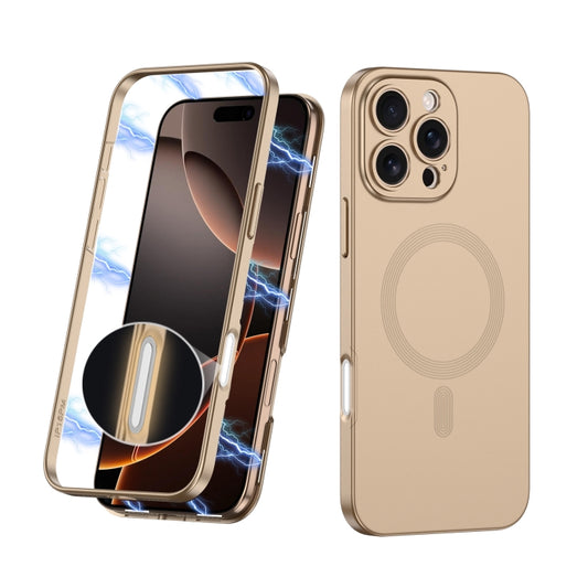 For iPhone 16 Pro GKK MagSafe Full Coverage Phone Case(Gold) - iPhone 16 Pro Cases by GKK | Online Shopping South Africa | PMC Jewellery | Buy Now Pay Later Mobicred