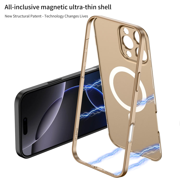 For iPhone 16 GKK MagSafe Full Coverage Phone Case(Gold) - free shipping - PMC Jewellery - Order now!