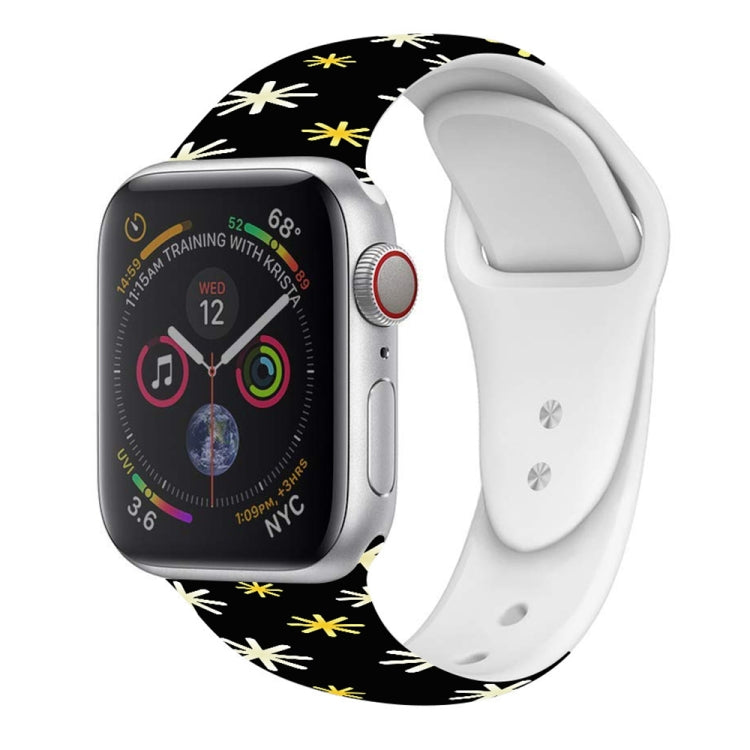 For Apple Watch 46mm / 49mm / 45mm / 44mm Christmas Pattern Silicone Watch Band(Snowflake Black) - free shipping - PMc TechLife - Order now!