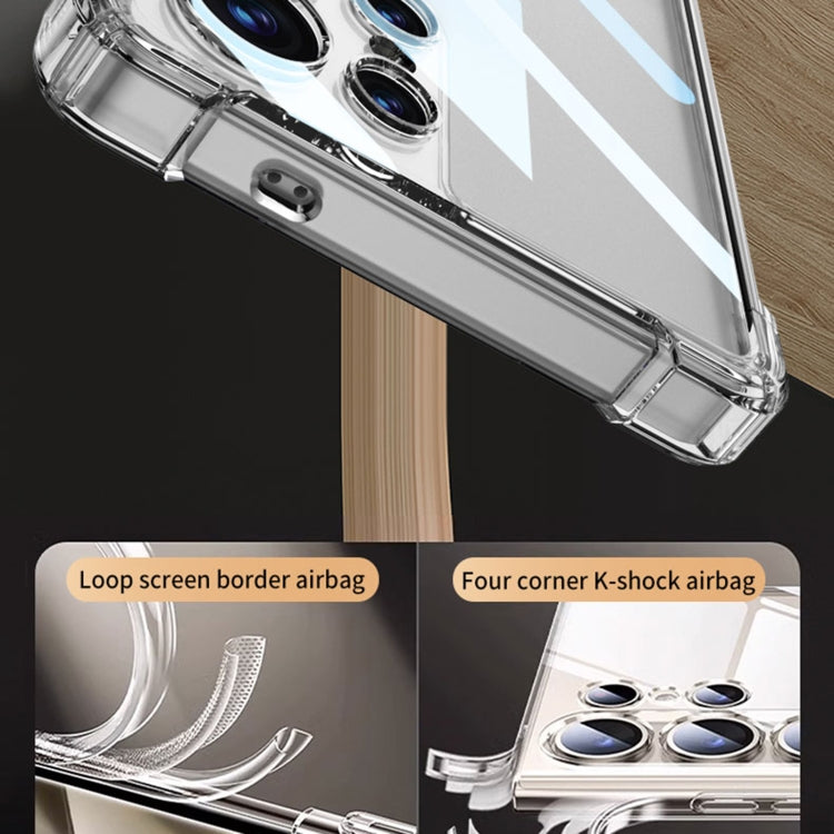 For Samsung Galaxy S25 Ultra 5G GKK Airbag Shockproof Full Coverage Phone Case(Transparent Black) - Galaxy S25 Ultra 5G Cases by GKK | Online Shopping South Africa | PMC Jewellery | Buy Now Pay Later Mobicred