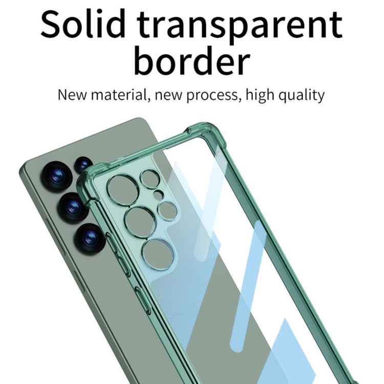 For Samsung Galaxy S25 Ultra 5G GKK Airbag Shockproof Full Coverage Phone Case(Transparent Green) - Galaxy S25 Ultra 5G Cases by GKK | Online Shopping South Africa | PMC Jewellery | Buy Now Pay Later Mobicred