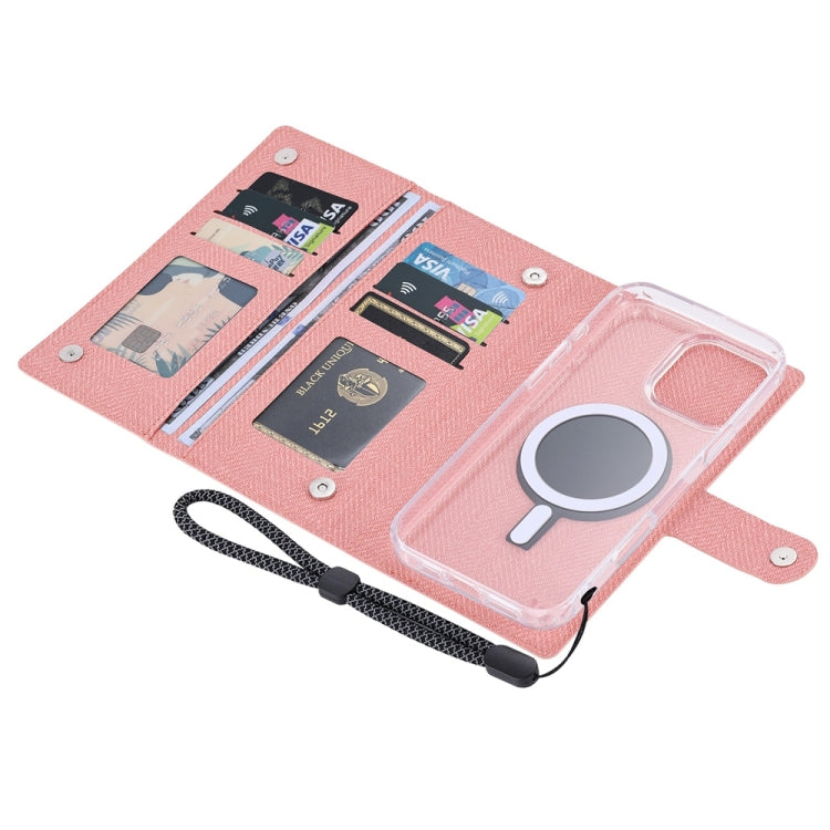 For iPhone 16 Pro ViLi GBS-C Series MagSafe Magnetic RFID Leather Flip Phone Case(Pink) - iPhone 16 Pro Cases by ViLi | Online Shopping South Africa | PMC Jewellery | Buy Now Pay Later Mobicred