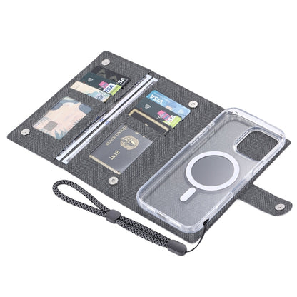 For iPhone 16 Plus ViLi GBS-C Series MagSafe Magnetic RFID Leather Flip Phone Case(Black) - iPhone 16 Plus Cases by ViLi | Online Shopping South Africa | PMC Jewellery | Buy Now Pay Later Mobicred