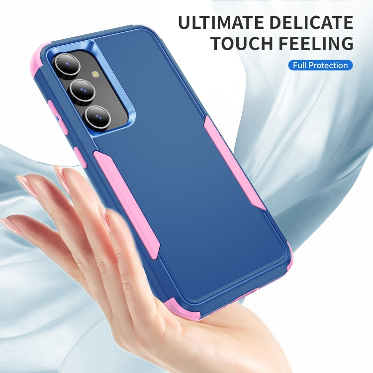 For Samsung Galaxy S25 5G TPU + PC Shockproof Protective Phone Case(Royal Blue + Pink) - Galaxy S25 5G Cases by PMC Jewellery | Online Shopping South Africa | PMC Jewellery | Buy Now Pay Later Mobicred