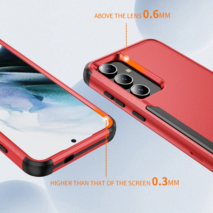 For Samsung Galaxy S25+ 5G TPU + PC Shockproof Protective Phone Case(Red + Black) - Galaxy S25+ 5G Cases by PMC Jewellery | Online Shopping South Africa | PMC Jewellery | Buy Now Pay Later Mobicred