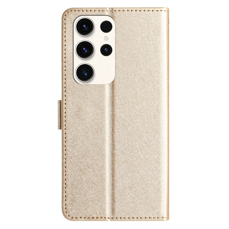 For Samsung Galaxy S25 Ultra 5G Silk Texture Horizontal Flip Leather Phone Case(Gold) - Galaxy S25 Ultra 5G Cases by PMC Jewellery | Online Shopping South Africa | PMC Jewellery | Buy Now Pay Later Mobicred