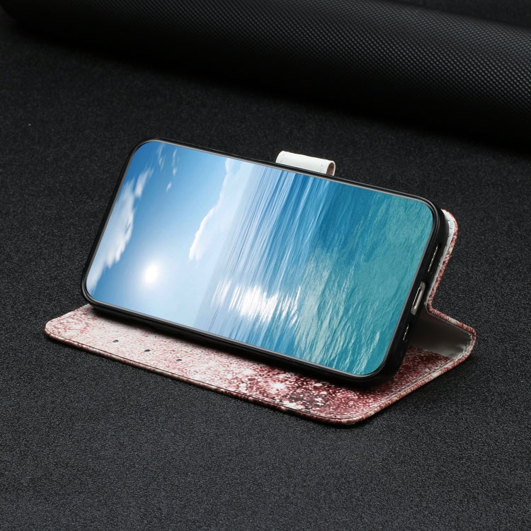 For Samsung Galaxy S25+ 5G Colored Drawing Marble Pattern Leather Phone Case(Rose Gold) - Galaxy S25+ 5G Cases by PMC Jewellery | Online Shopping South Africa | PMC Jewellery | Buy Now Pay Later Mobicred