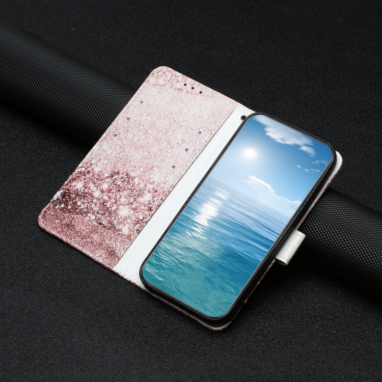 For Samsung Galaxy S25+ 5G Colored Drawing Marble Pattern Leather Phone Case(Rose Gold) - Galaxy S25+ 5G Cases by PMC Jewellery | Online Shopping South Africa | PMC Jewellery | Buy Now Pay Later Mobicred