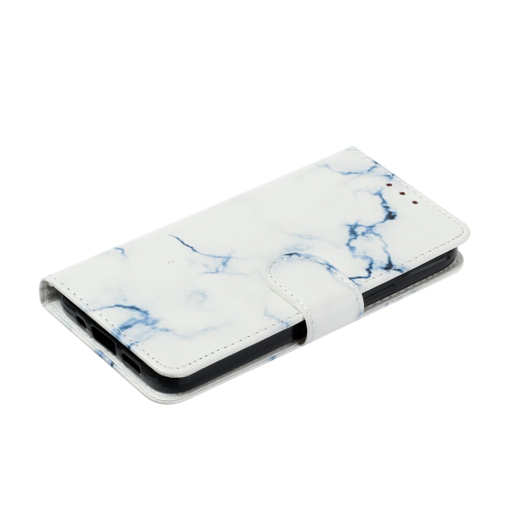 For Samsung Galaxy S25+ 5G Colored Drawing Marble Pattern Leather Phone Case(White Marble) - Galaxy S25+ 5G Cases by PMC Jewellery | Online Shopping South Africa | PMC Jewellery | Buy Now Pay Later Mobicred