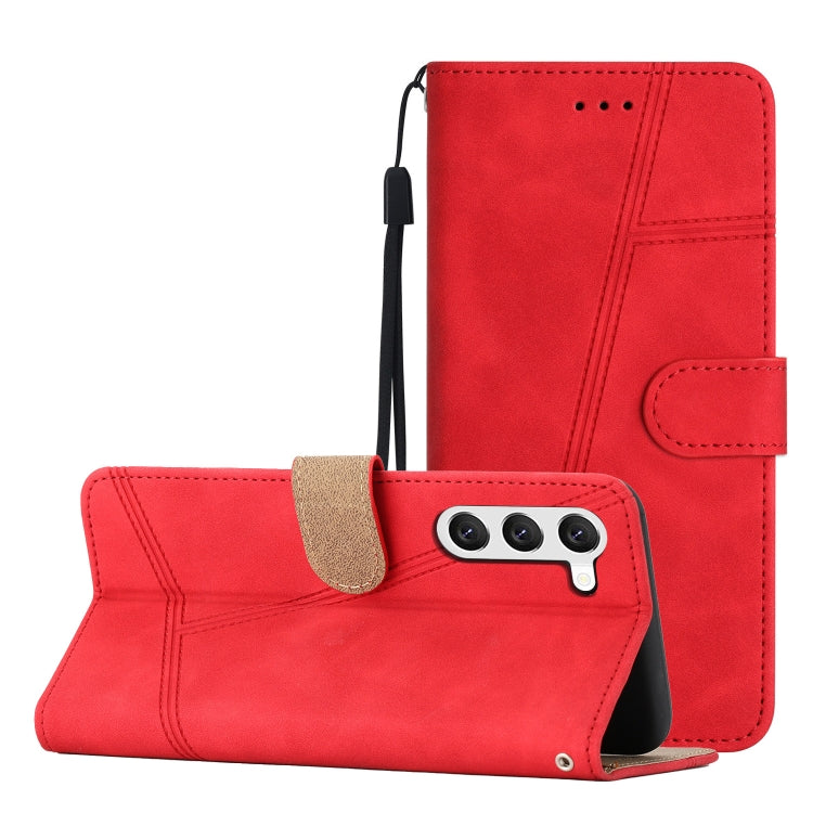 For Samsung Galaxy S25+ 5G Skin-feel Stitching Leather Phone Case(Red) - Galaxy S25+ 5G Cases by PMC Jewellery | Online Shopping South Africa | PMC Jewellery | Buy Now Pay Later Mobicred