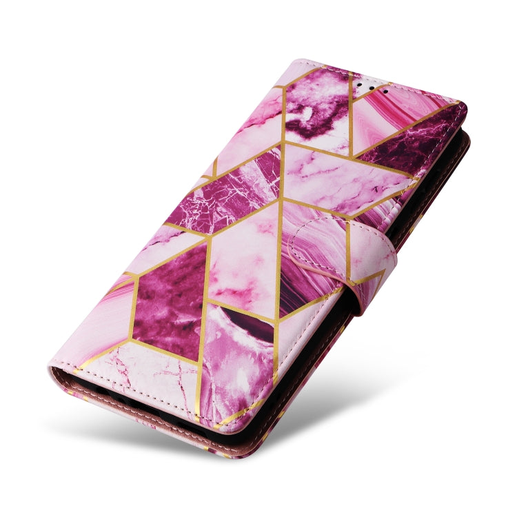 For Samsung Galaxy S25 5G Marble Bronzing Stitching Leather Phone Case(Purple) - Galaxy S25 5G Cases by PMC Jewellery | Online Shopping South Africa | PMC Jewellery | Buy Now Pay Later Mobicred