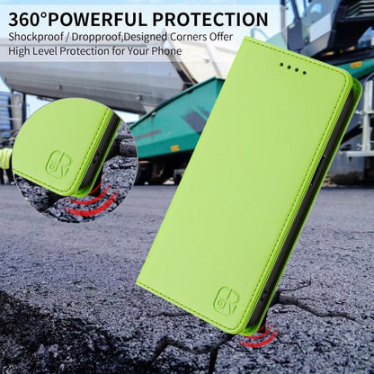 For Samsung Galaxy S24 / S25 5G RC01 Dual-Folded Magnetic Suction RFID Leather Phone Case(Grass Green) - Galaxy S25 5G Cases by PMC Jewellery | Online Shopping South Africa | PMC Jewellery | Buy Now Pay Later Mobicred