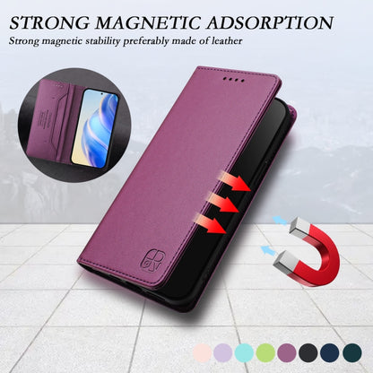 For Samsung Galaxy S24+ / S25+ 5G RC01 Dual-Folded Magnetic Suction RFID Leather Phone Case(Violet) - Galaxy S25+ 5G Cases by PMC Jewellery | Online Shopping South Africa | PMC Jewellery | Buy Now Pay Later Mobicred