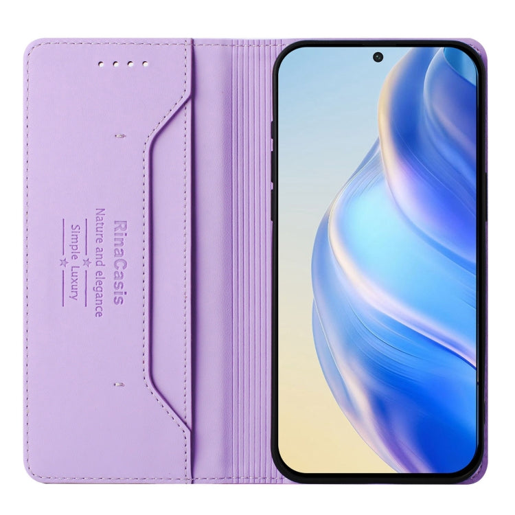 For Samsung Galaxy S25 Ultra 5G RC01 Dual-Folded Magnetic Suction RFID Leather Phone Case(Light Purple) - Galaxy S25 Ultra 5G Cases by PMC Jewellery | Online Shopping South Africa | PMC Jewellery | Buy Now Pay Later Mobicred