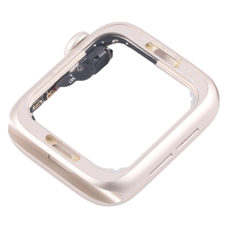 For Apple Watch SE 2022 44MM GPS Aluminium Alloy Middle Frame Bezel Plate with Crown Spin Axis Flex Cable(Starlight) - Middle Frame by PMC TechLife | Online Shopping South Africa | PMC TechLife | Buy Now Pay Later Mobicred