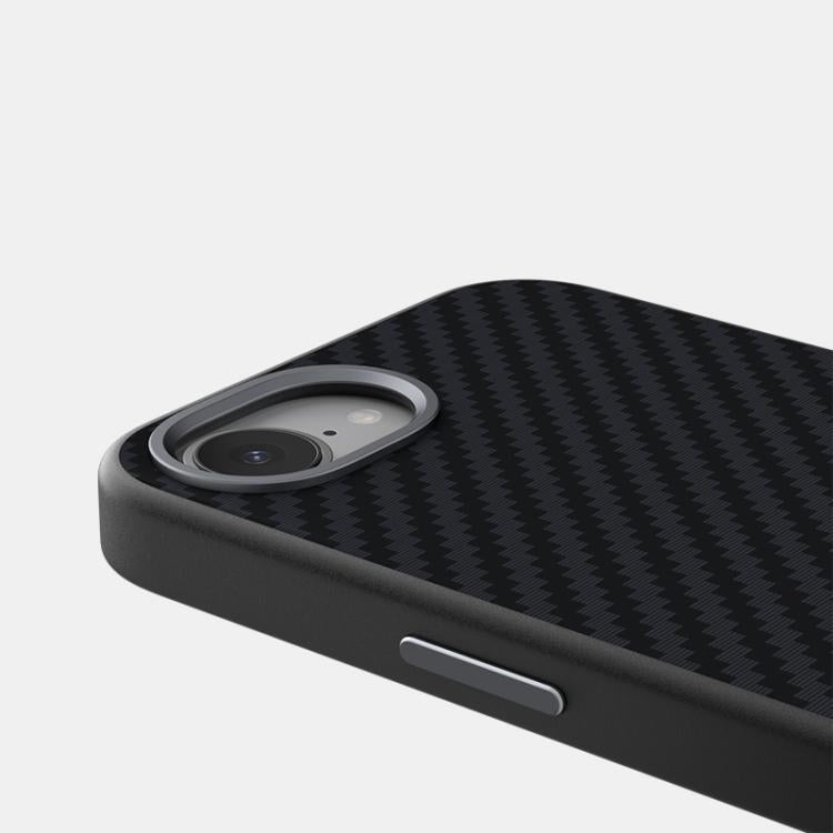 For iPhone 16e ABEEL C Carbon Fiber Series 6D Micro Relief MagSafe Phone Case(Black Blue) - iPhone 16e Cases by PMC TechLife | Online Shopping South Africa | PMC TechLife | Buy Now Pay Later Mobicred