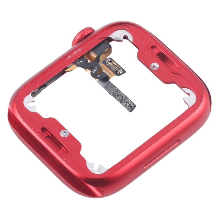 For Apple Watch Series 7 / 8 / 9 41MM GPS Aluminium Alloy Middle Frame Bezel Plate with Crown Spin Axis Flex Cable(Red) - Middle Frame by PMC Jewellery | Online Shopping South Africa | PMC Jewellery | Buy Now Pay Later Mobicred