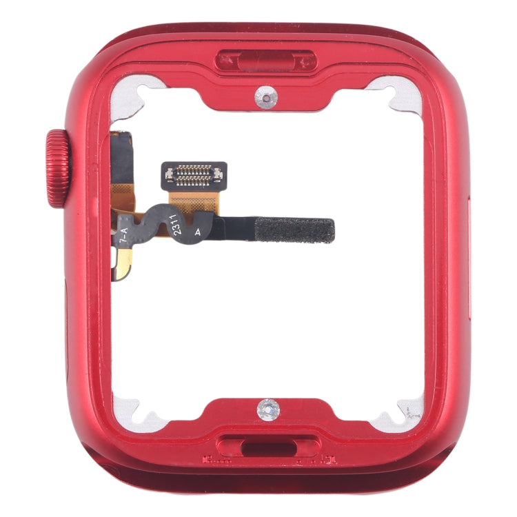 For Apple Watch Series 7 / 8 / 9 45MM GPS Aluminium Alloy Middle Frame Bezel Plate with Crown Spin Axis Flex Cable(Red) - Middle Frame by PMC TechLife | Online Shopping South Africa | PMC TechLife | Buy Now Pay Later Mobicred