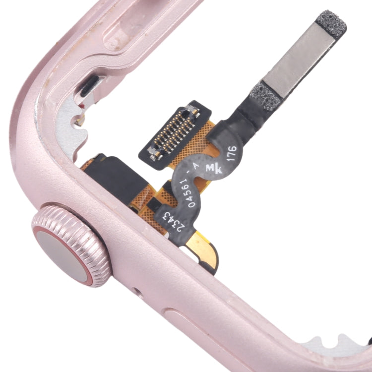 For Apple Watch Series 9 41MM GPS Aluminium Alloy Middle Frame Bezel Plate with Crown Spin Axis Flex Cable(Pink) - free shipping - PMC TechLife - Order now!