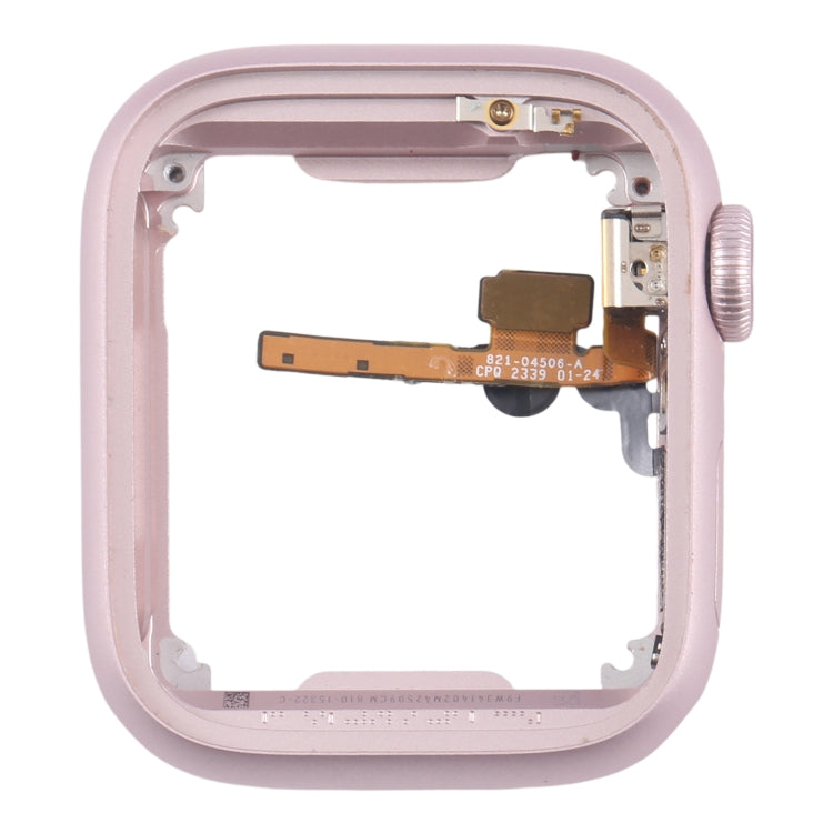 For Apple Watch Series 9 45MM GPS Aluminium Alloy Middle Frame Bezel Plate with Crown Spin Axis Flex Cable(Pink) - Middle Frame by PMC Jewellery | Online Shopping South Africa | PMC Jewellery | Buy Now Pay Later Mobicred