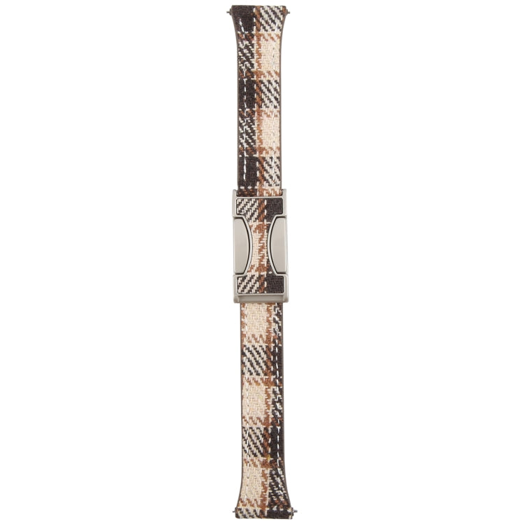 22mm Universal Slim Magnetic Buckle Napped Fabric Leather Watch Band(Brown) - free shipping - PMc TechLife - Order now!