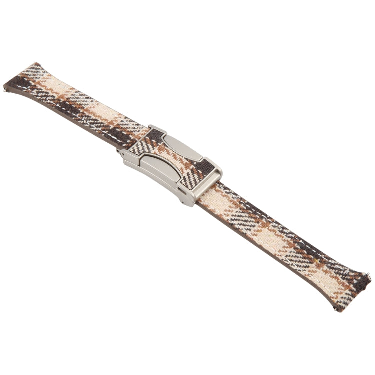22mm Universal Slim Magnetic Buckle Napped Fabric Leather Watch Band(Brown) - free shipping - PMc TechLife - Order now!