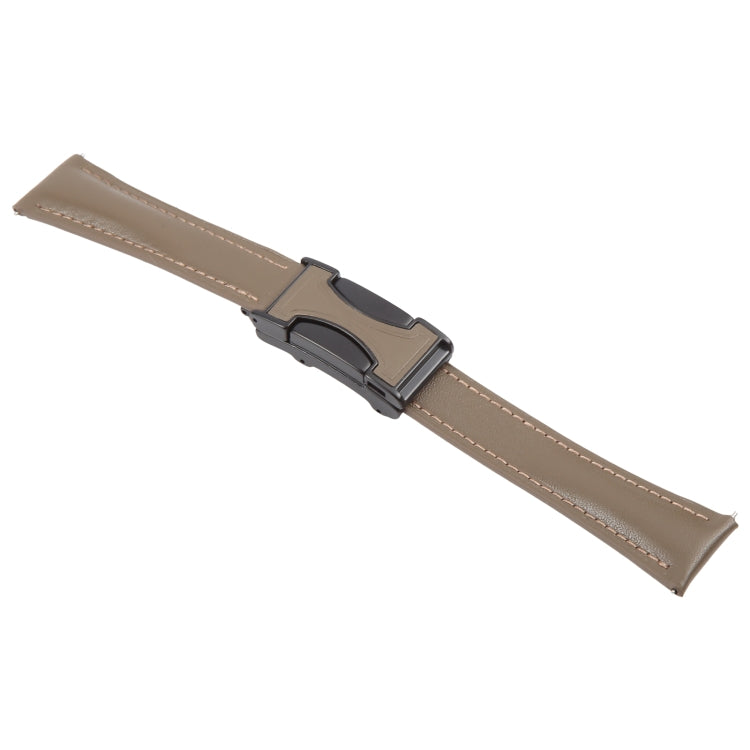 20mm Universal Slim Magnetic Buckle Genuine Leather Watch Band(Plain Weave Dark Grey) - free shipping - PMc TechLife - Order now!