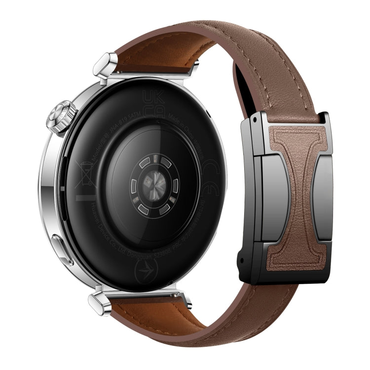 20mm Universal Slim Magnetic Buckle Genuine Leather Watch Band(Plain Weave Dark Coffee) - free shipping - PMc TechLife - Order now!