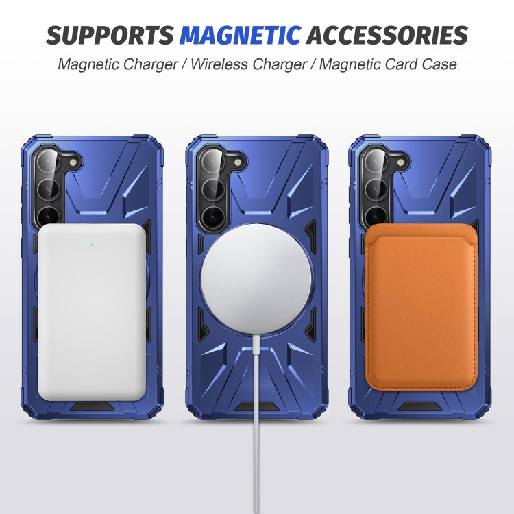 For Samsung Galaxy S25 5G MagSafe Magnetic Shockproof Phone Case with Ring Holder(Navy Blue) - Galaxy S25 5G Cases by PMC Jewellery | Online Shopping South Africa | PMC Jewellery | Buy Now Pay Later Mobicred