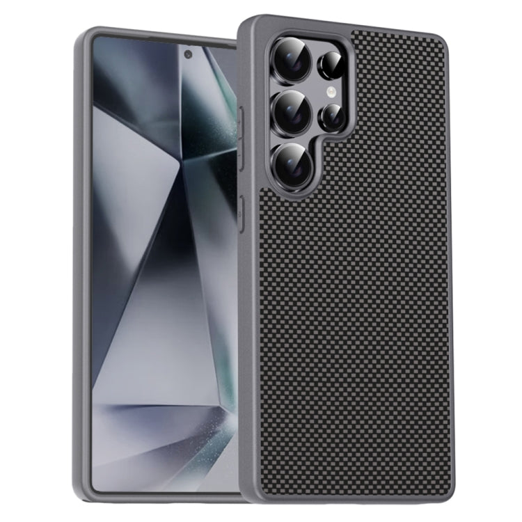 For Samsung Galaxy S25 Ultra 5G Pita Series TPU + PC Texture Phone Case(Grey) - Galaxy S25 Ultra 5G Cases by PMC Jewellery | Online Shopping South Africa | PMC Jewellery | Buy Now Pay Later Mobicred