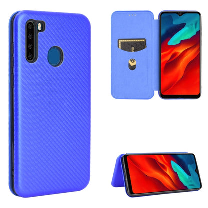 For Blackview A80 Pro Carbon Fiber Texture Horizontal Flip TPU + PC + PU Leather Case with Card Slot(Blue) - More Brand by PMC Jewellery | Online Shopping South Africa | PMC Jewellery