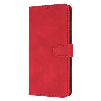 For Samsung Galaxy S25 5G AZNS Skin Feel Calf Texture Flip Leather Phone Case(Red) - Galaxy S25 5G Cases by AZNS | Online Shopping South Africa | PMC Jewellery | Buy Now Pay Later Mobicred