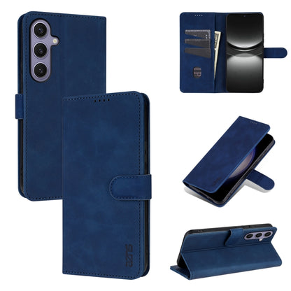 For Samsung Galaxy S25+ 5G AZNS Skin Feel Calf Texture Flip Leather Phone Case(Blue) - Galaxy S25+ 5G Cases by AZNS | Online Shopping South Africa | PMC Jewellery | Buy Now Pay Later Mobicred