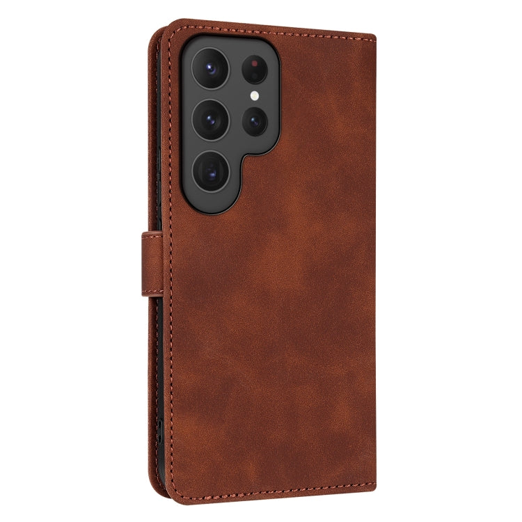 For Samsung Galaxy S25 Ultra 5G AZNS Skin Feel Calf Texture Flip Leather Phone Case(Brown) - Galaxy S25 Ultra 5G Cases by AZNS | Online Shopping South Africa | PMC Jewellery | Buy Now Pay Later Mobicred