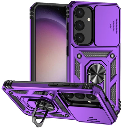 For Samsung Galaxy S25 5G Sliding Camshield Holder Phone Case(Purple) - Galaxy S25 5G Cases by PMC Jewellery | Online Shopping South Africa | PMC Jewellery | Buy Now Pay Later Mobicred