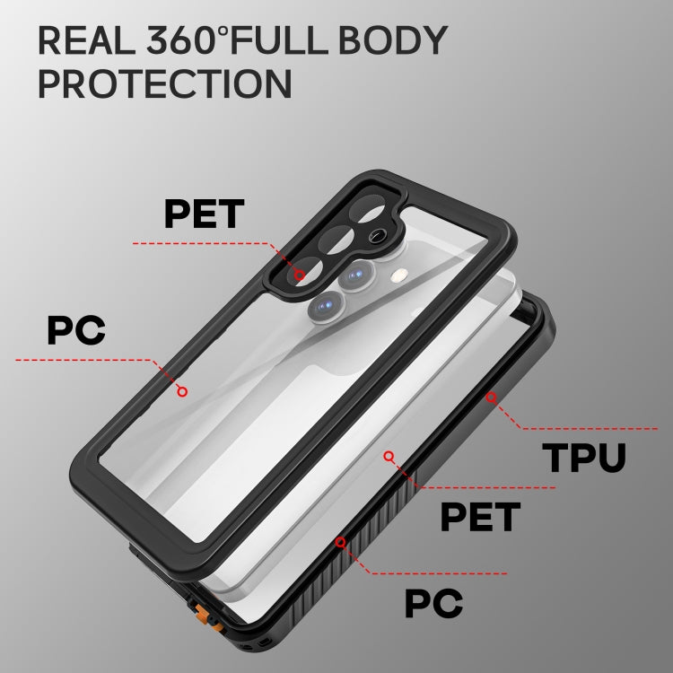 For Samsung Galaxy S25 5G RedPepper IP68 Waterproof Triple-proof Phone Case(Black) - Galaxy S25 5G Cases by RedPepper | Online Shopping South Africa | PMC Jewellery | Buy Now Pay Later Mobicred