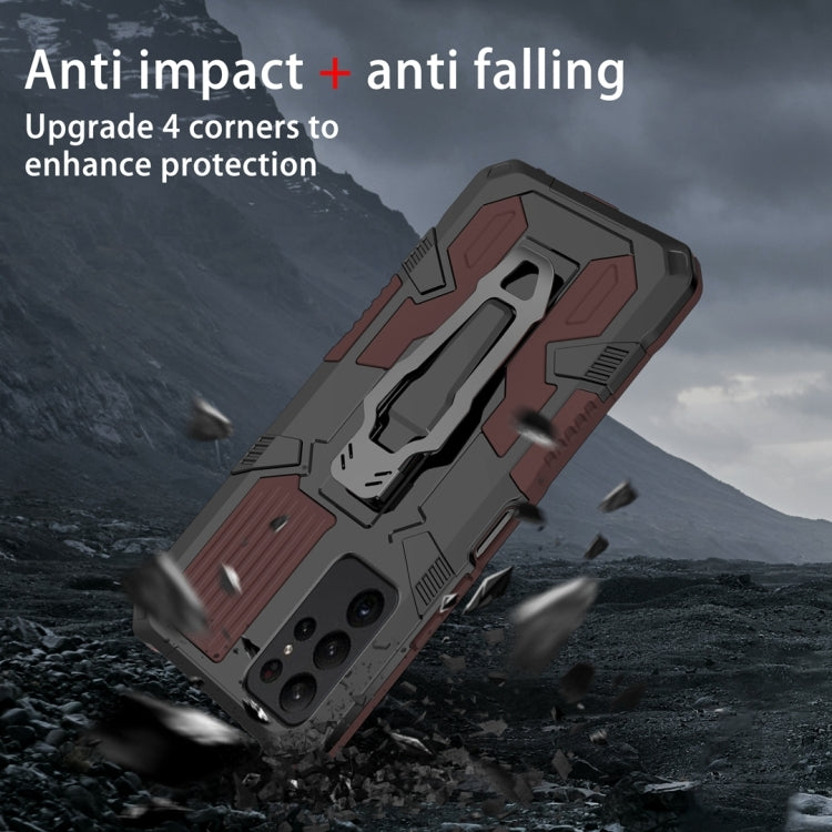 For Samsung Galaxy S25 Ultra 5G Armor Warrior Shockproof PC + TPU Phone Case(Brown) - free shipping - PMC TechLife - Order now!