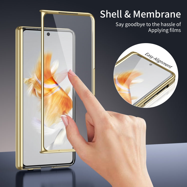 For Huawei Mate X3 Integrated AG Frosted Vacuum Plating Phone Case(Ice Blue) - Huawei Cases by PMC TechLife | Online Shopping South Africa | PMC TechLife | Buy Now Pay Later Mobicred