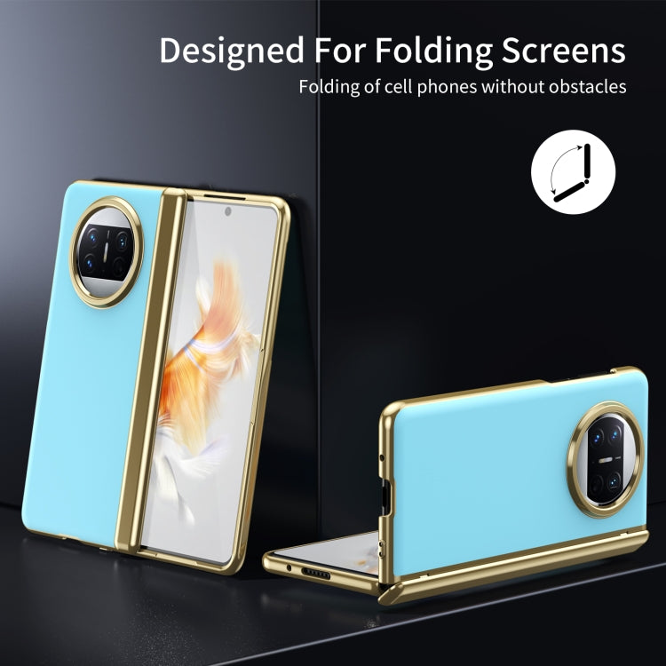 For Huawei Mate X3 Integrated AG Frosted Vacuum Plating Phone Case(Ice Blue) - Huawei Cases by PMC TechLife | Online Shopping South Africa | PMC TechLife | Buy Now Pay Later Mobicred