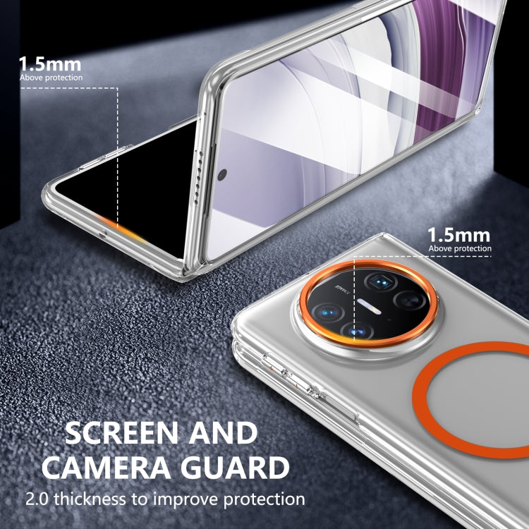 For Huawei Mate X5 lce Folding Series MagSafe Integrated Clear PC Phone Case(Orange) - Huawei Cases by PMC TechLife | Online Shopping South Africa | PMC TechLife | Buy Now Pay Later Mobicred