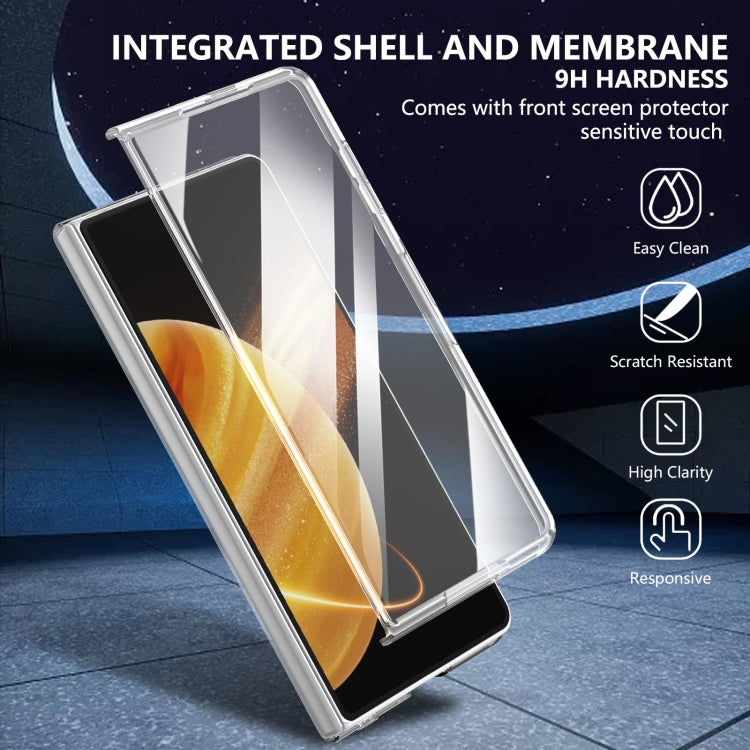 For Honor Magic V3 lce Folding Series MagSafe Integrated Clear PC Phone Case(Orange) - Honor Cases by PMC TechLife | Online Shopping South Africa | PMC TechLife | Buy Now Pay Later Mobicred